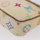 LOUIS VUITTON Multicolor Pochette Accessoires Pouch White M92649 Auth LNZ992-15