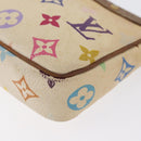 LOUIS VUITTON Multicolor Pochette Accessoires Pouch White M92649 Auth LNZ992-17