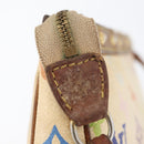 LOUIS VUITTON Multicolor Pochette Accessoires Pouch White M92649 Auth LNZ992-10