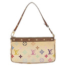 LOUIS VUITTON Multicolor Pochette Accessoires Pouch White M92649 Auth LNZ992-13