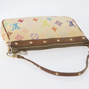 LOUIS VUITTON Multicolor Pochette Accessoires Pouch White M92649 Auth LNZ992-7