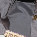 FENDI Zucchino Canvas Mamma Baguette Shoulder Bag Brown Gold Auth LNZ993A-10