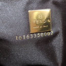 FENDI Zucchino Canvas Mamma Baguette Shoulder Bag Brown Gold Auth LNZ993A-11