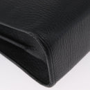 Christian Dior Shoulder Bag Leather Black Gold Auth LNZ994-9