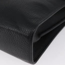 Christian Dior Shoulder Bag Leather Black Gold Auth LNZ994-16