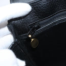 Christian Dior Shoulder Bag Leather Black Gold Auth LNZ994-22