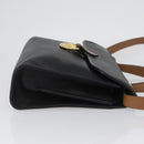 Christian Dior Shoulder Bag Leather Black Gold Auth LNZ994-3