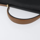 Christian Dior Shoulder Bag Leather Black Gold Auth LNZ994-7