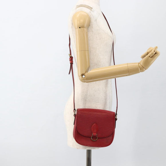 LOUIS VUITTON Epi Saint Cloud PM Shoulder Bag Red M52217 LV Auth LNZ995