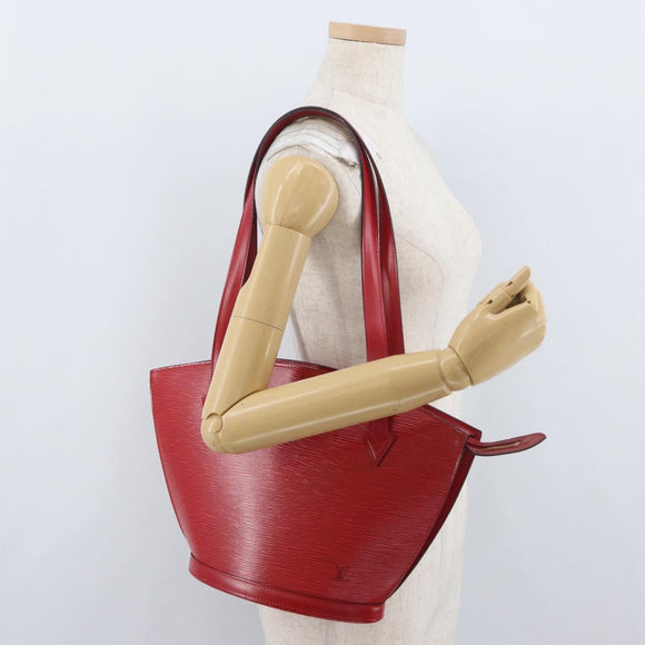 LOUIS VUITTON Epi Saint Jacques Poignees Long Hand Bag Red M52337 Auth LNZ996