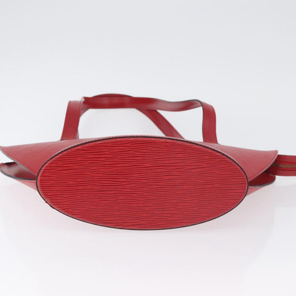 LOUIS VUITTON Epi Saint Jacques Poignees Long Hand Bag Red M52337 Auth LNZ996