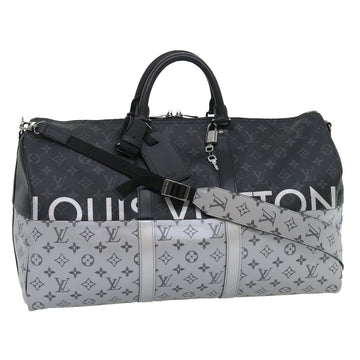 LOUIS VUITTON Eclipse Split Keepall Bandouliere 50 Boston Bag M43817 Auth 67489S