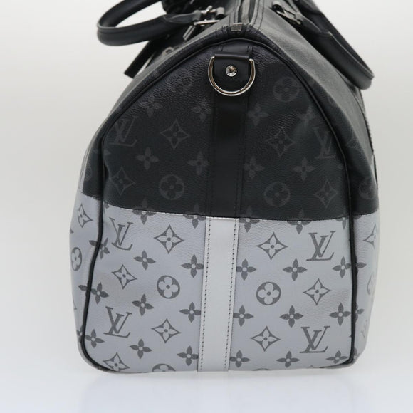 LOUIS VUITTON Eclipse Split Keepall Bandouliere 50 Boston Bag M43817 Auth 67489S