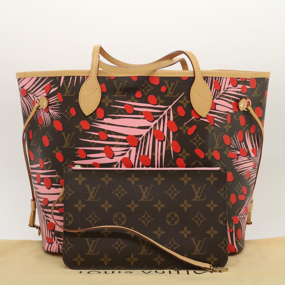 LOUIS VUITTON Monogram Jungle Dot Neverfull MM Tote Bag M41979 LV Auth 67490S