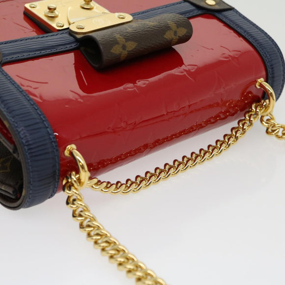 LOUIS VUITTON Vernis Wynwood Shoulder Bag Red scarlet M90517 LV Auth lt554SM