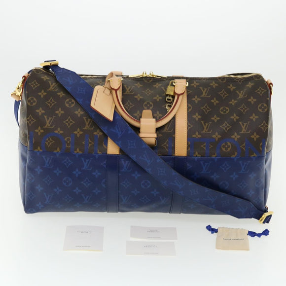 LOUIS VUITTON Monogram split Keepall Bandouliere 50 Boston Bag  M43861 67497S