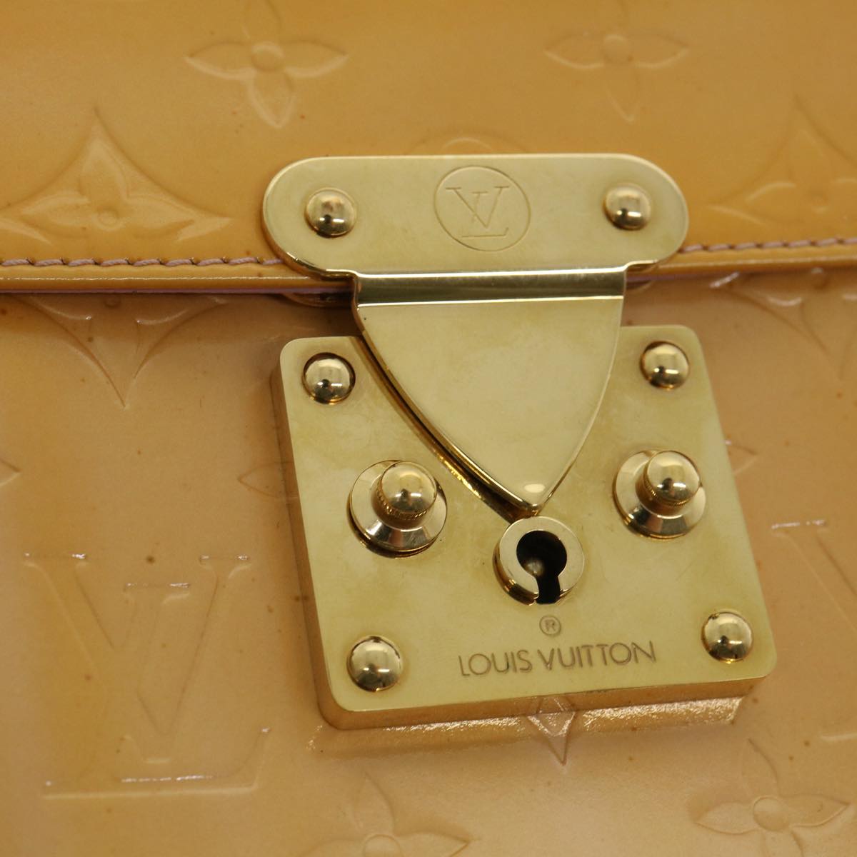 LOUIS VUITTON Vernis Spring street Hand Bag Marshmallow Pink M91033 Auth lt721