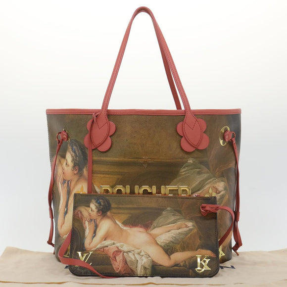 LOUIS VUITTON Masters Collection Neverfull MM Tote BOUCHER Pink M43357 LV 67499SAM