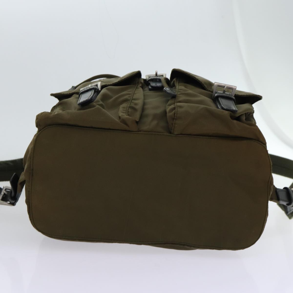 PRADA Backpack Nylon Khaki Auth mr019