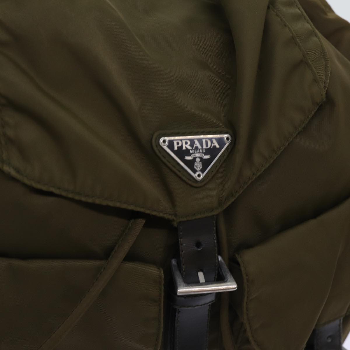 PRADA Backpack Nylon Khaki Auth mr019