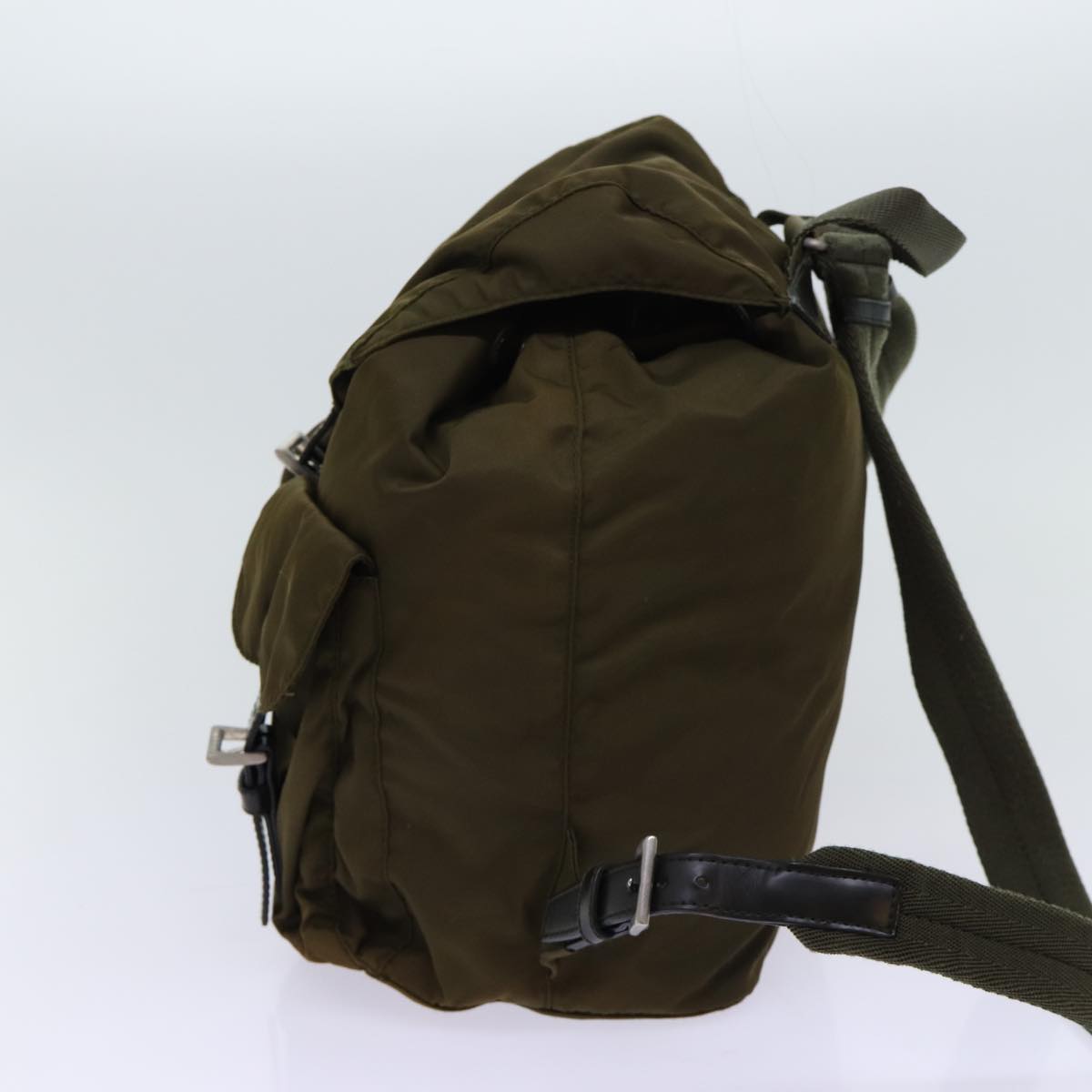 PRADA Backpack Nylon Khaki Auth mr019