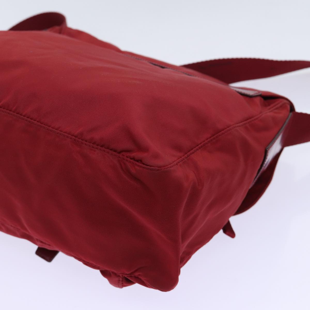 PRADA Shoulder Bag Nylon Red Auth mr020