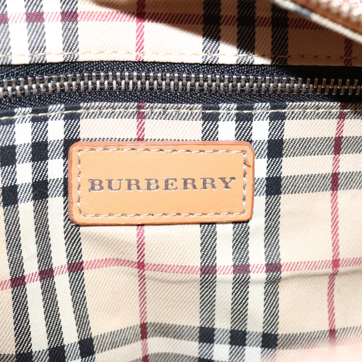 BURBERRY Tote Bag Canvas Red Auth mr023