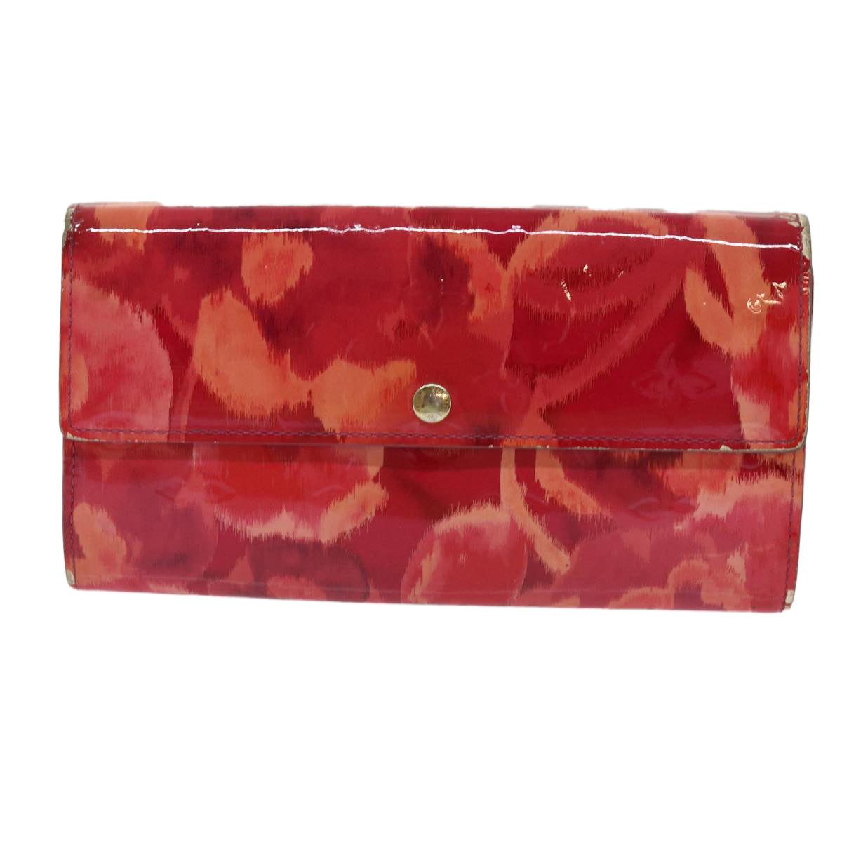 LOUIS VUITTON Vernis Ikat Flower Portefeiulle Sarah Wallet M90022 LV Auth mr028