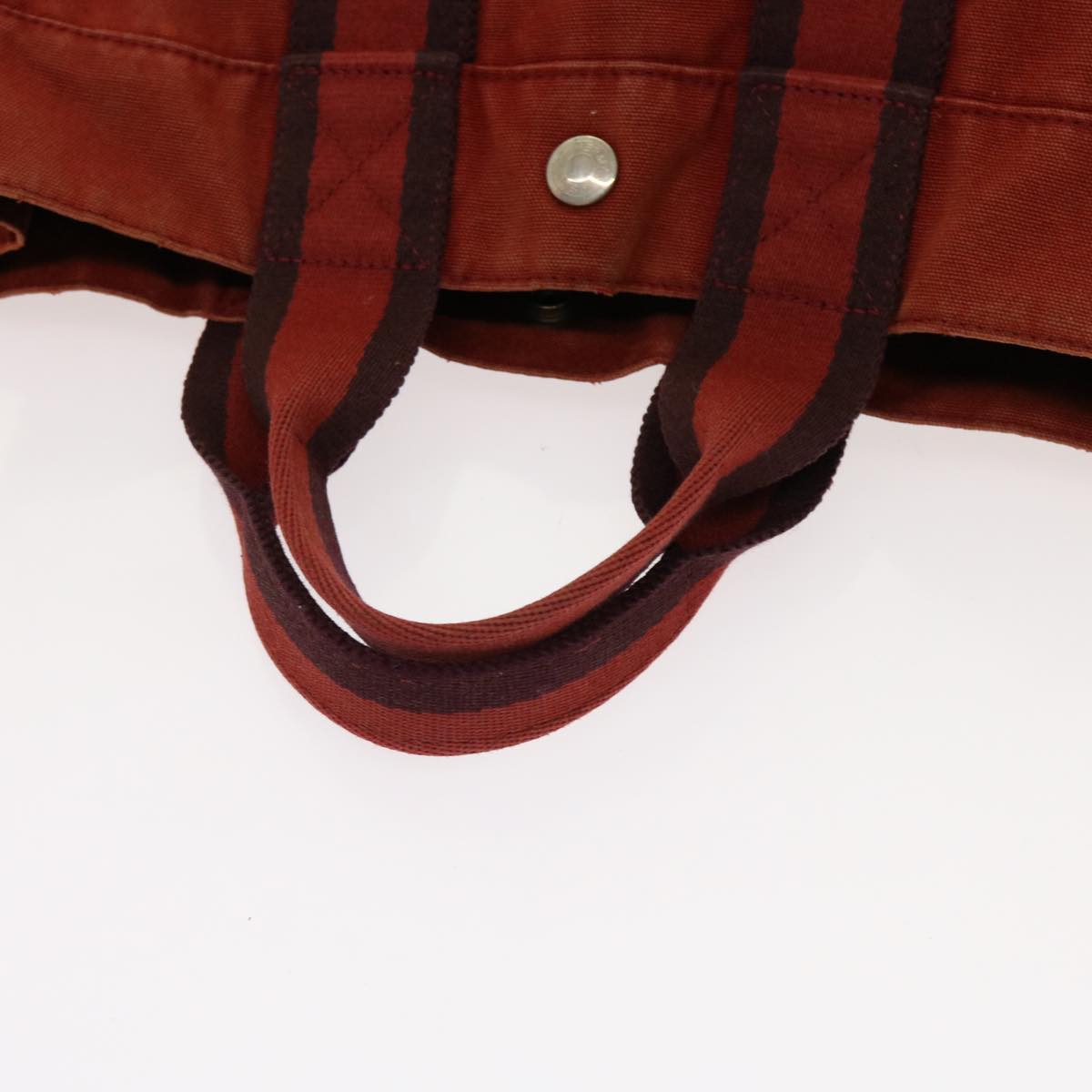 HERMES Fourre Tout PM Hand Bag Canvas Red Auth mr029