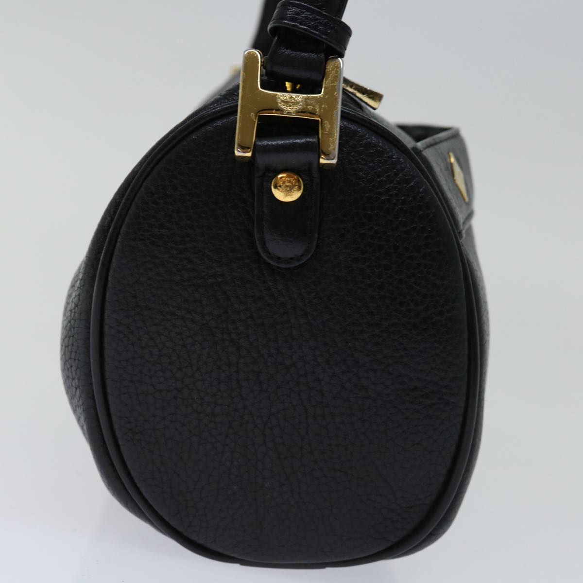 MCM Shoulder Bag Leather Black Auth mr030