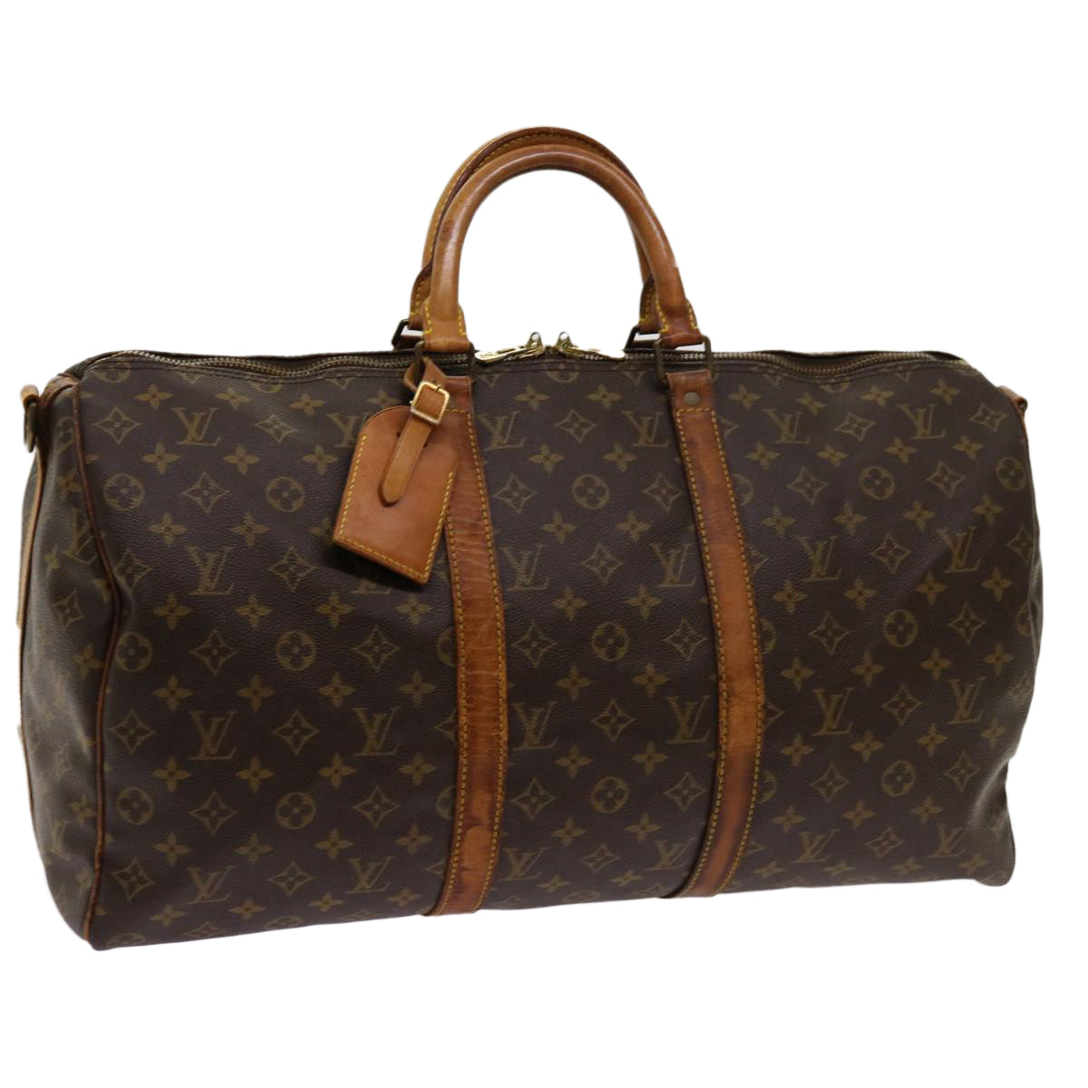 LOUIS VUITTON Monogram Keepall Bandouliere 50 Boston Bag M41416 LV Auth mr041