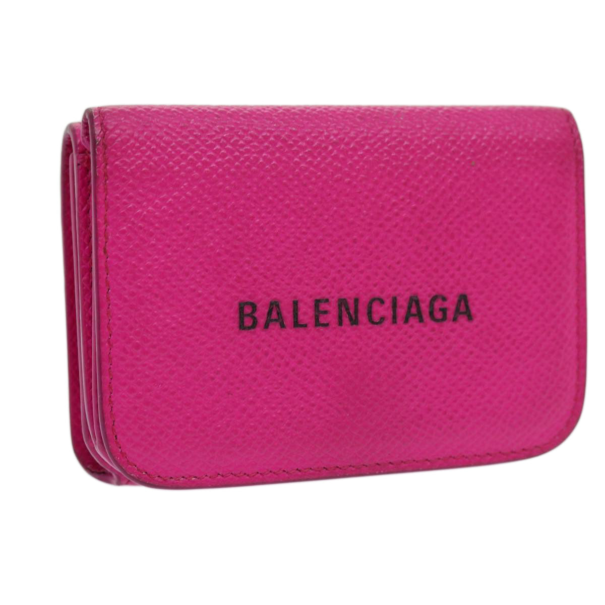 BALENCIAGA Wallet Leather Pink 593813 Auth mr046