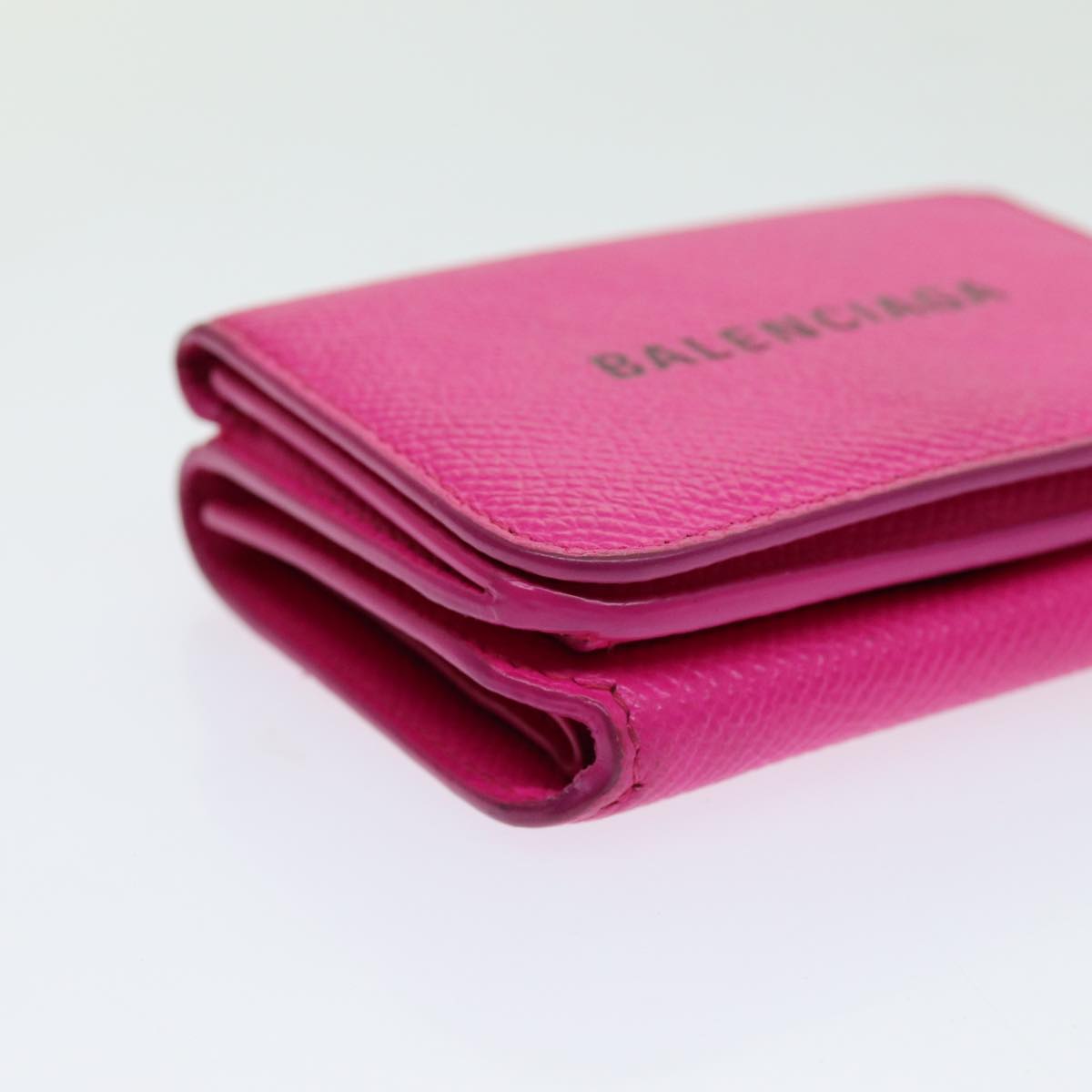 BALENCIAGA Wallet Leather Pink 593813 Auth mr046