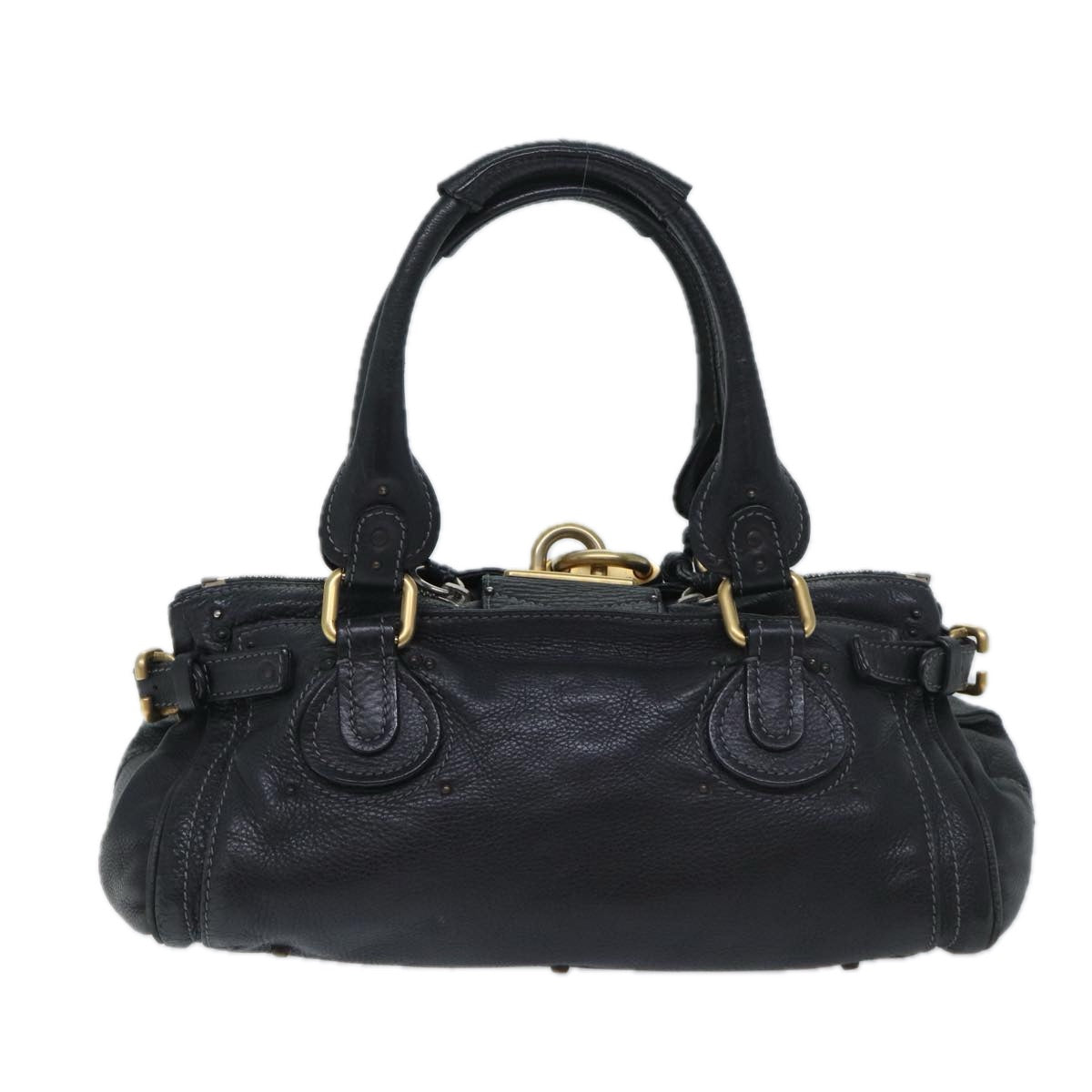 Chloe Paddington Shoulder Bag Leather Black Auth mr058 - 0