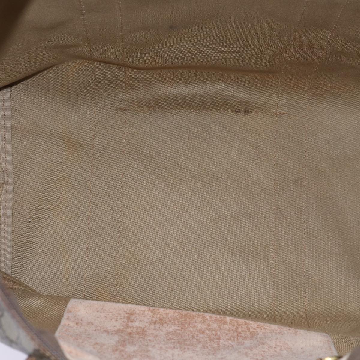 GUCCI GG Canvas Tote Bag PVC Beige Auth mr073