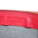 CELINE Trio Shoulder Bag Leather Red Gold Auth mr1004-20