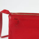 CELINE Trio Shoulder Bag Leather Red Gold Auth mr1004-4