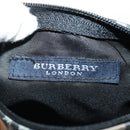 BURBERRY Nova Check Shoulder Bag Nylon Beige Black Silver Auth mr1010-20