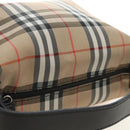 BURBERRY Nova Check Shoulder Bag Nylon Beige Black Silver Auth mr1010-14