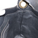 CELINE Macadam Canvas Shoulder Bag PVC Leather Black Gold Auth mr1013-19