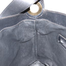 CELINE Macadam Canvas Shoulder Bag PVC Leather Black Gold Auth mr1013-11