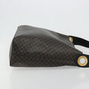 CELINE Macadam Canvas Shoulder Bag PVC Leather Black Gold Auth mr1013-3