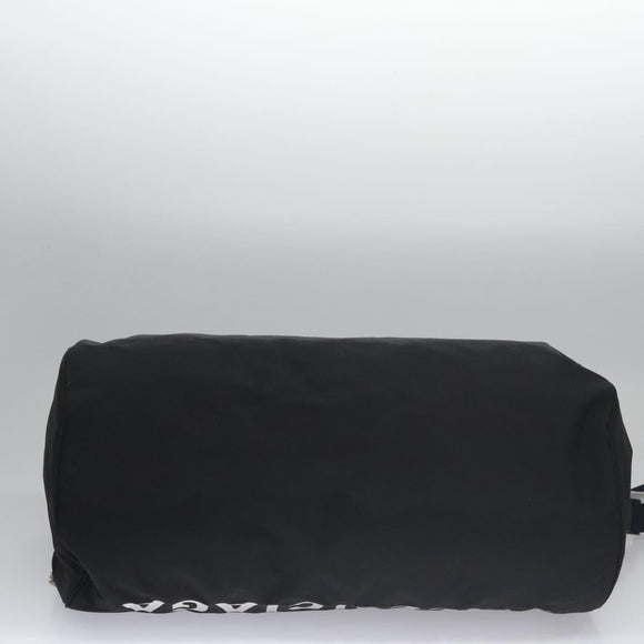 BALENCIAGA Boston Bag Canvas Black Silver Auth mr1018V