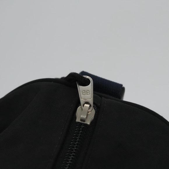 BALENCIAGA Boston Bag Canvas Black Silver Auth mr1018V