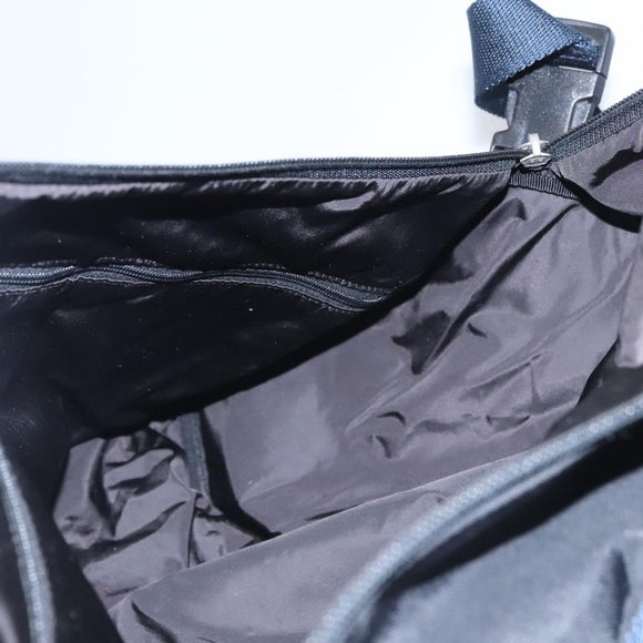 BALENCIAGA Boston Bag Canvas Black Silver Auth mr1018V