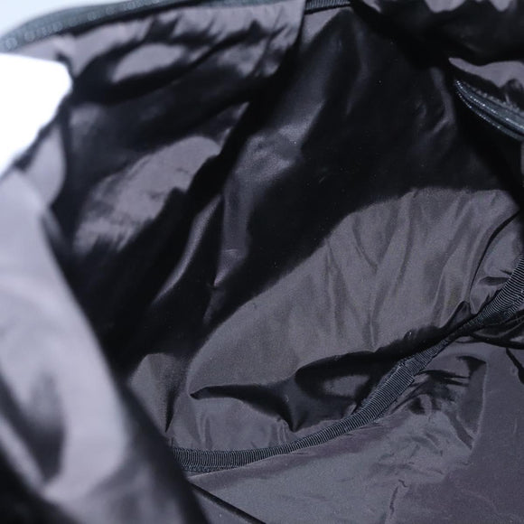 BALENCIAGA Boston Bag Canvas Black Silver Auth mr1018V