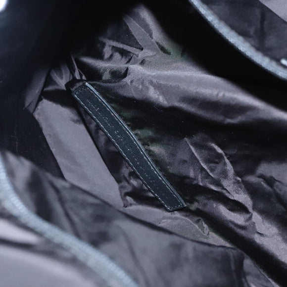 BALENCIAGA Boston Bag Canvas Black Silver Auth mr1018V