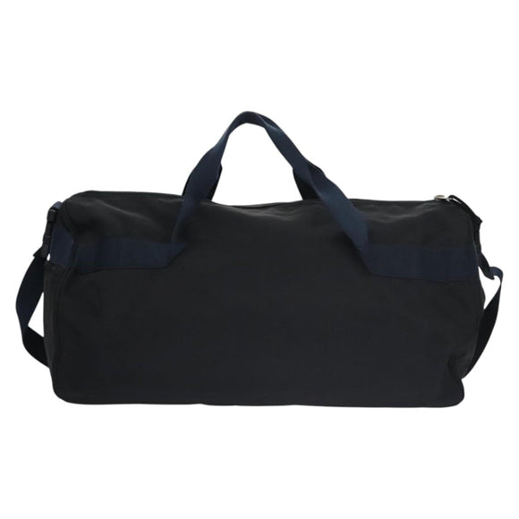 BALENCIAGA Boston Bag Canvas Black Silver Auth mr1018V