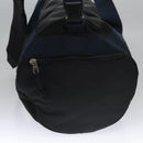 BALENCIAGA Boston Bag Canvas Black Silver Auth mr1018V-3