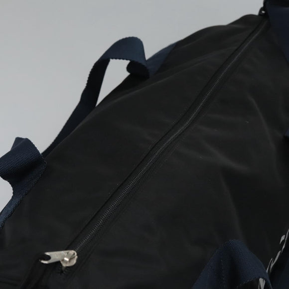 BALENCIAGA Boston Bag Canvas Black Silver Auth mr1018V